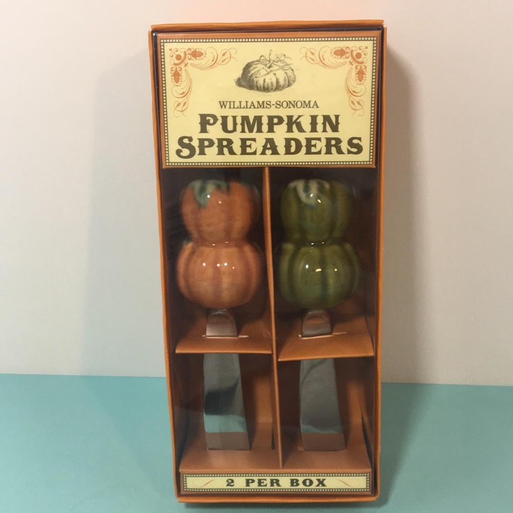 Williams-Sonoma Pumpkin Spreaders - Orange & Green